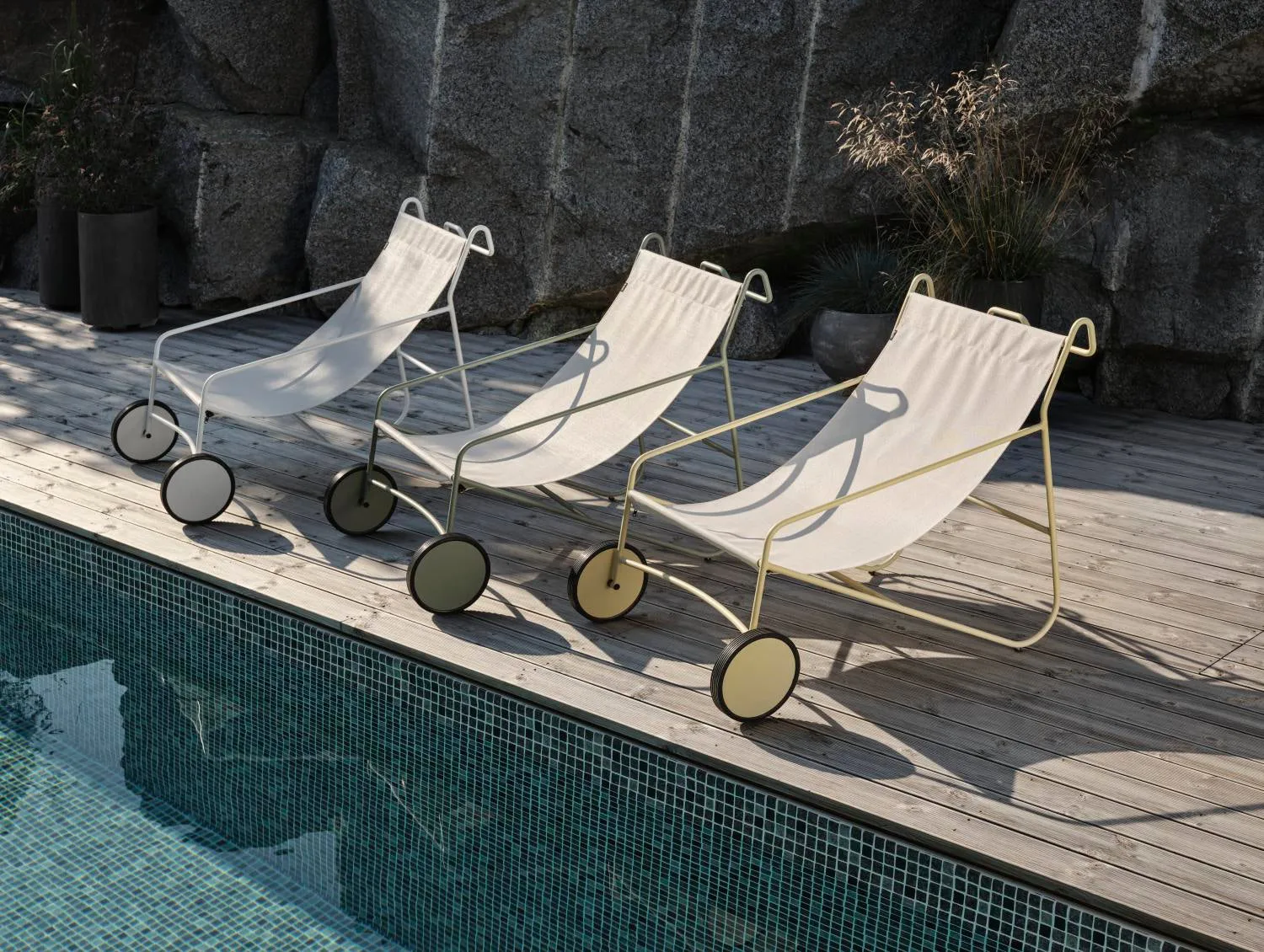 Poul Chair ラウンジアームチェア, Dusty green-white Brafab