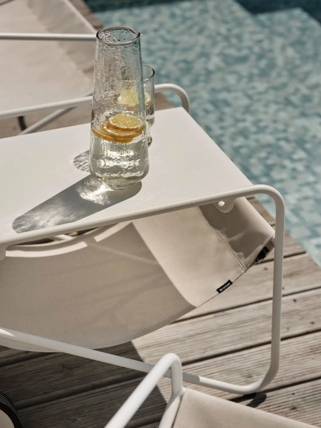 Poul Table サイドテーブル, White-off white, 72x44 cm Brafab