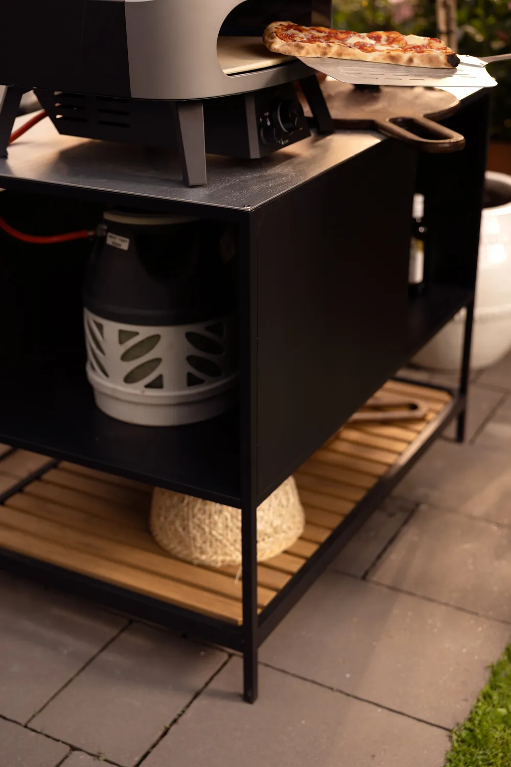 Prep アウトドアキッチン ベースキャビネット 110x90x70 cm, Black Brafab