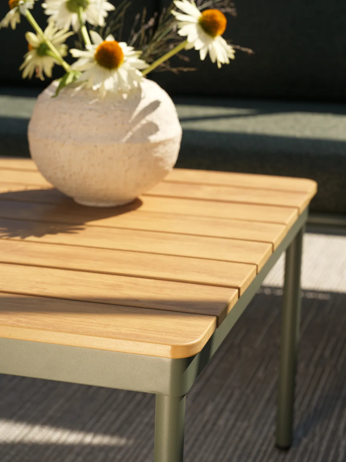 Reno コーヒーテーブル, Nordic green-natural wood, 110x70 cm Brafab