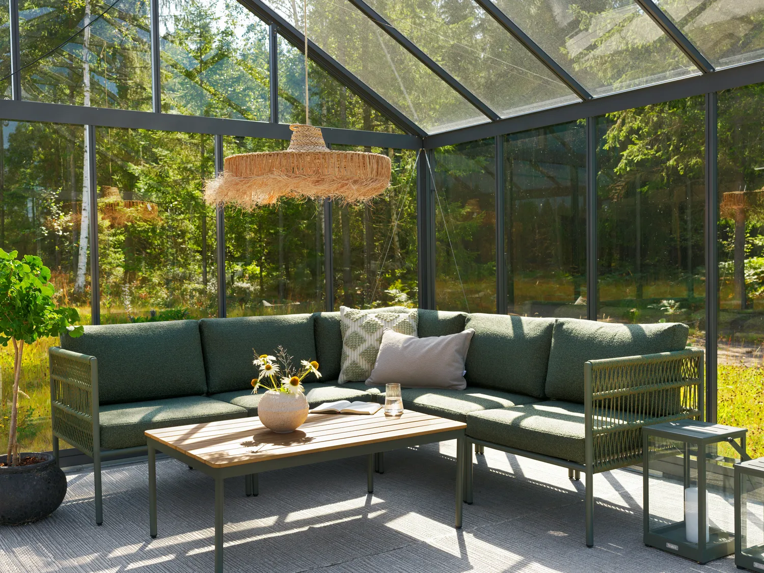 Reno ソファモジュール, Nordic green-raw avocado, middle unit Brafab