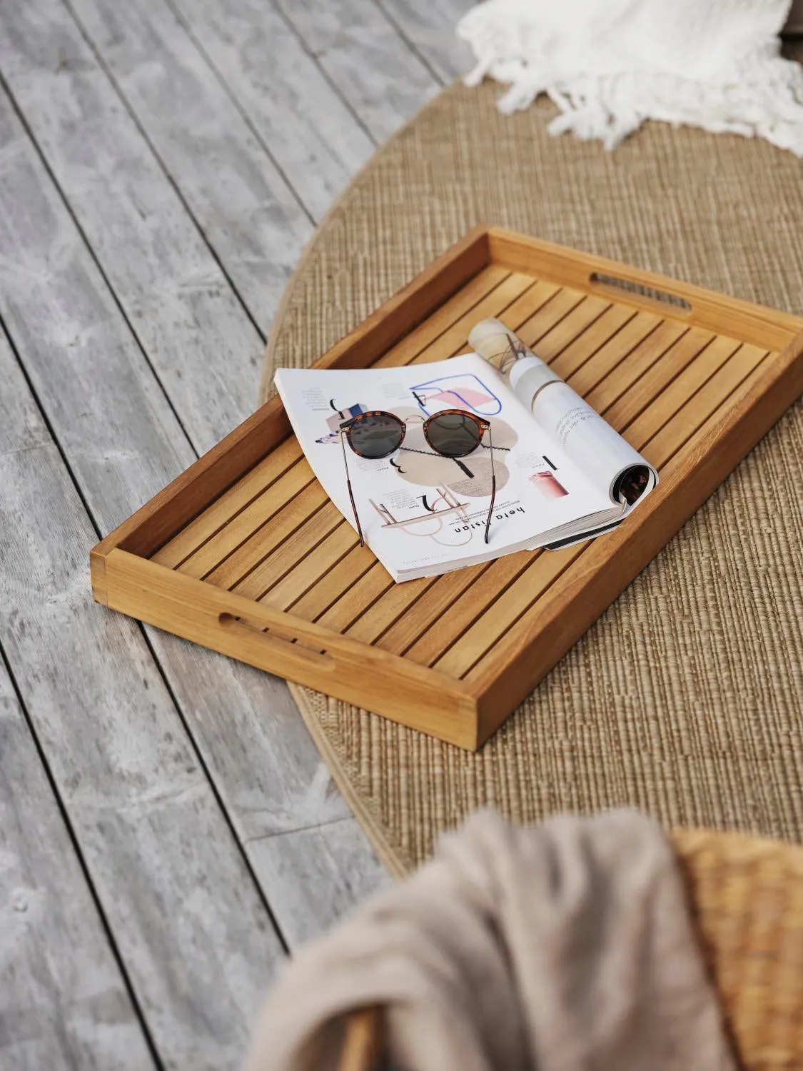 Turin サービングトレイ 70x40 cm, Natural Brafab