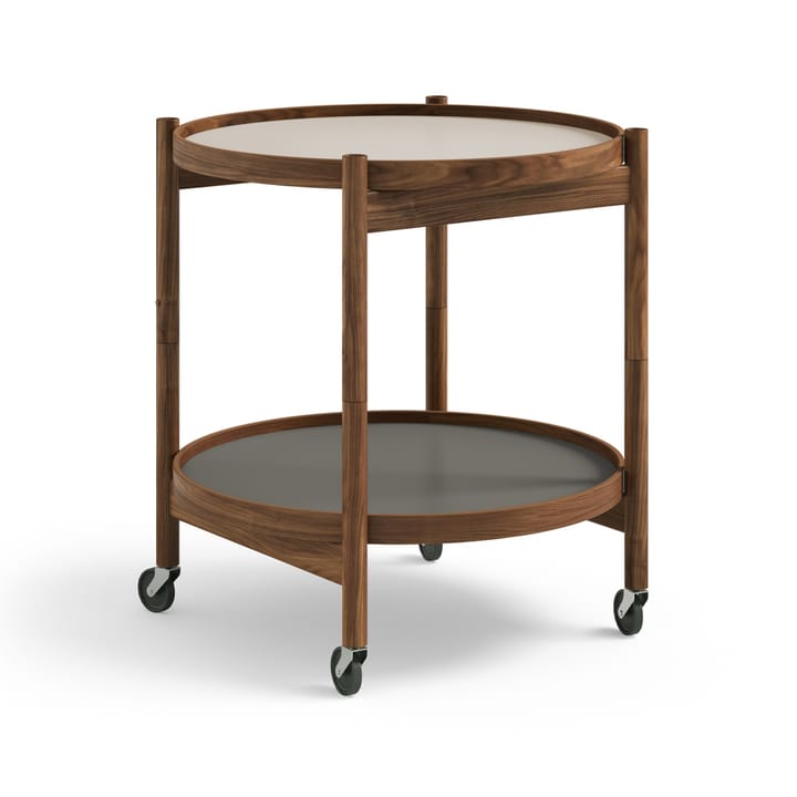 Bølling トレイテーブル モデル 50 - Stone, oiled walnut stand - Brdr. Krüger