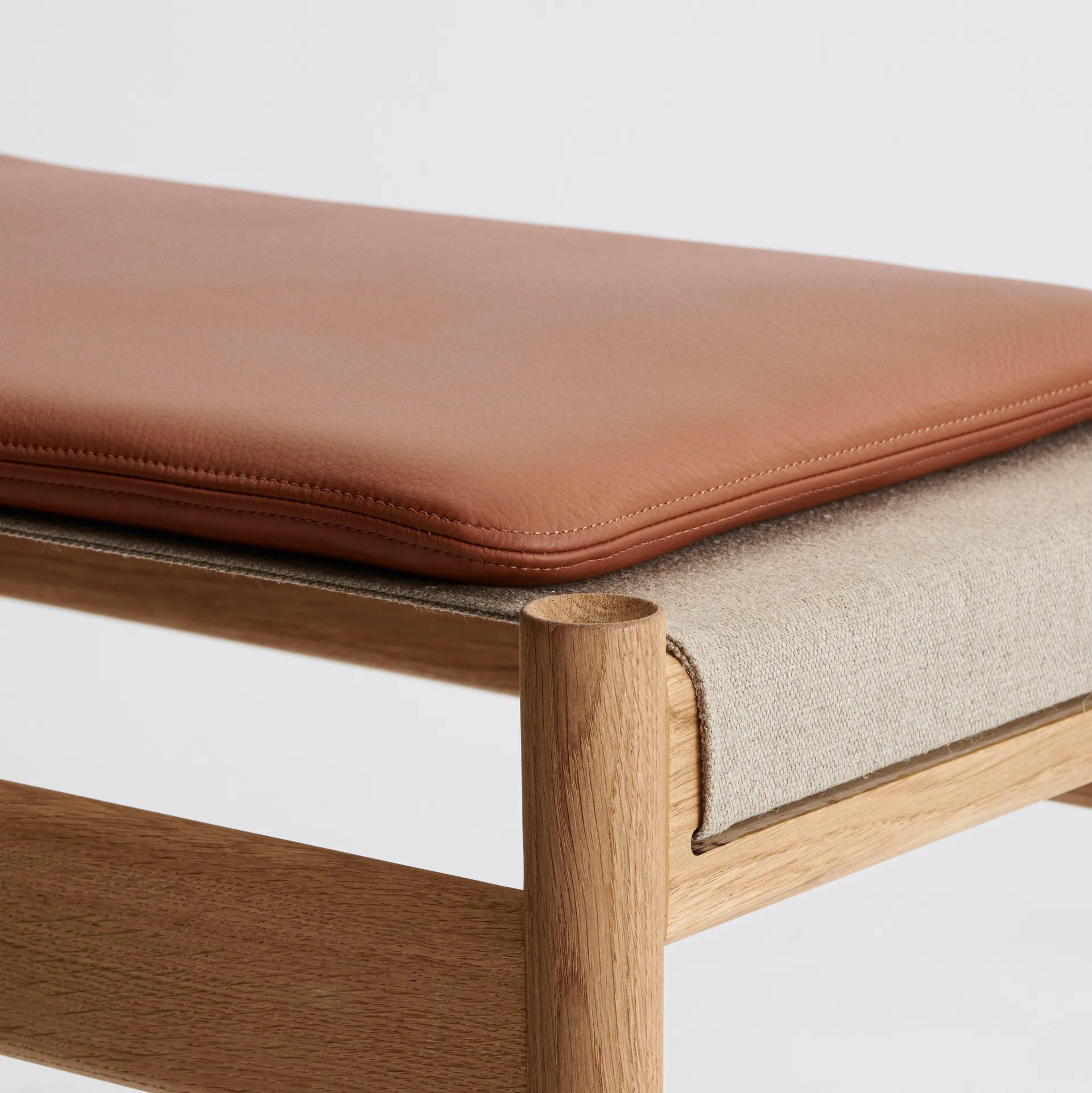 HB クッション 33x53x3,5 cm, Spectrum leather Brandy Brdr. Krüger