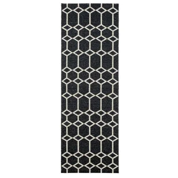 イングリッド ラグ ブラック - 70x250 cm - Brita Sweden | ブリタ スウェーデン