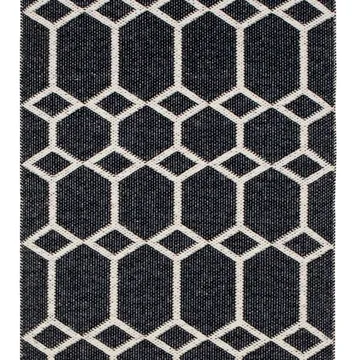 イングリッド ラグ ブラック - 70x250 cm - Brita Sweden | ブリタ スウェーデン