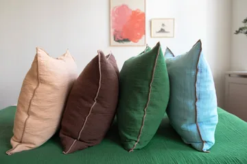 Evy ピローケース - Brown, 50x50 cm - Brita Sweden | ブリタ スウェーデン