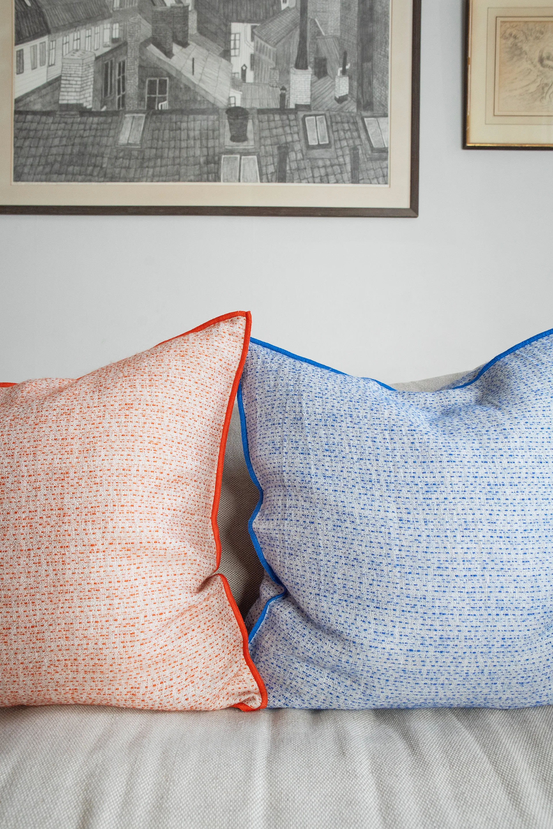 Field ピローケース, Blue, 50x50 cm Brita Sweden | ブリタ スウェーデン