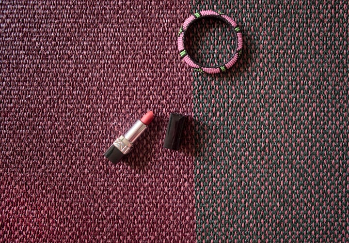 Moor ラグ  raspberry (green-pink) - 70x300 cm - Brita Sweden | ブリタ スウェーデン
