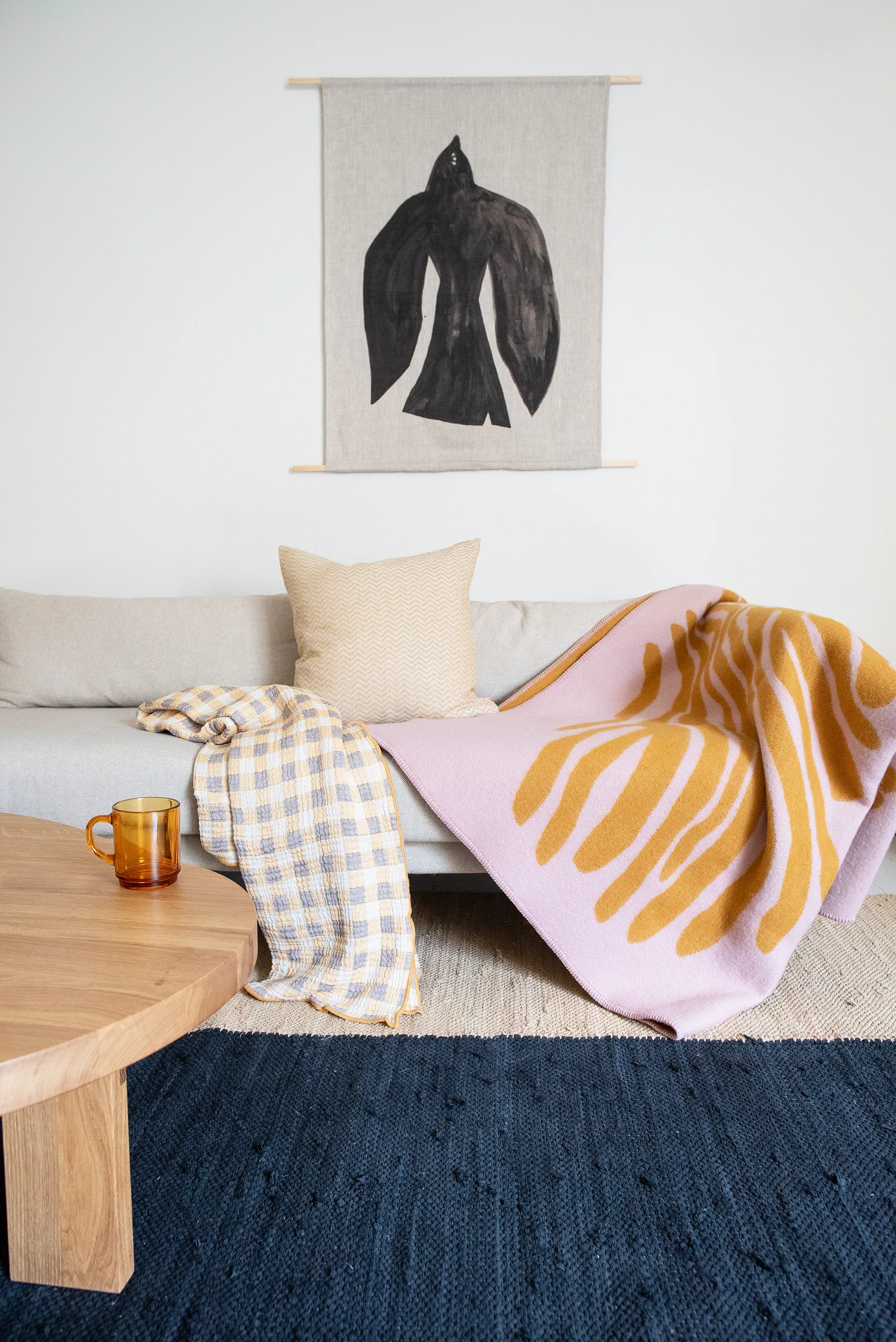 Pine フェルト, Pink, 180x130 cm Brita Sweden | ブリタ スウェーデン
