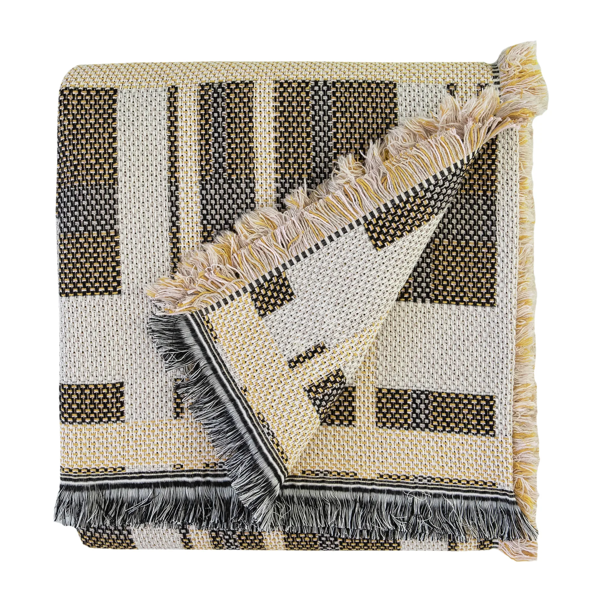 Tradition コットンスロー 130x170 cm, Yellow Brita Sweden | ブリタ スウェーデン