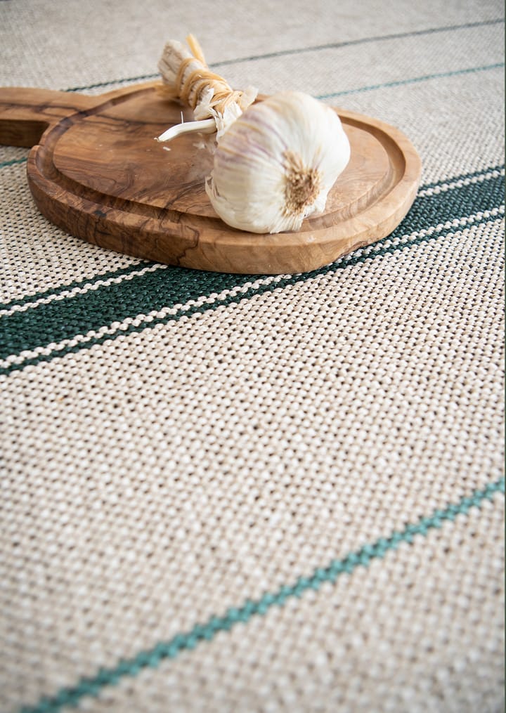 Trapeze ラグ  emerald (cream white-green) - 80x300 cm - Brita Sweden | ブリタ スウェーデン