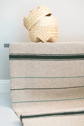 Trapeze ラグ  emerald (cream white-green) - 80x300 cm - Brita Sweden | ブリタ スウェーデン