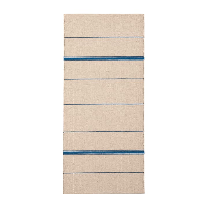 Trapeze ラグ  indigo (cream white-blue) - 80x225 cm - Brita Sweden | ブリタ スウェーデン