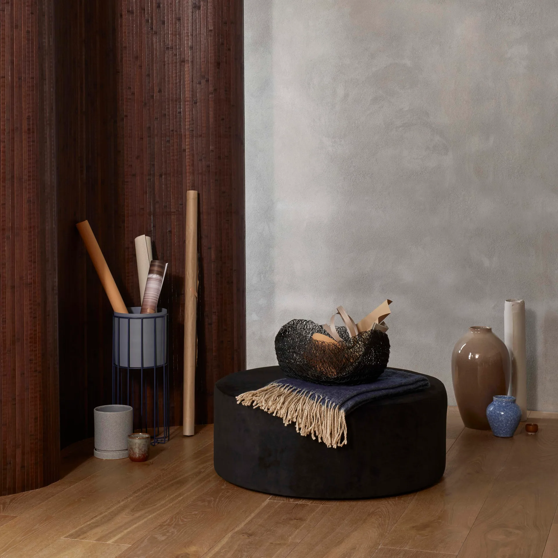 イングリッド セラミック 花瓶 14.5 cm 3パック, insignia blue-white Broste Copenhagen | ブロスト コペンハーゲン