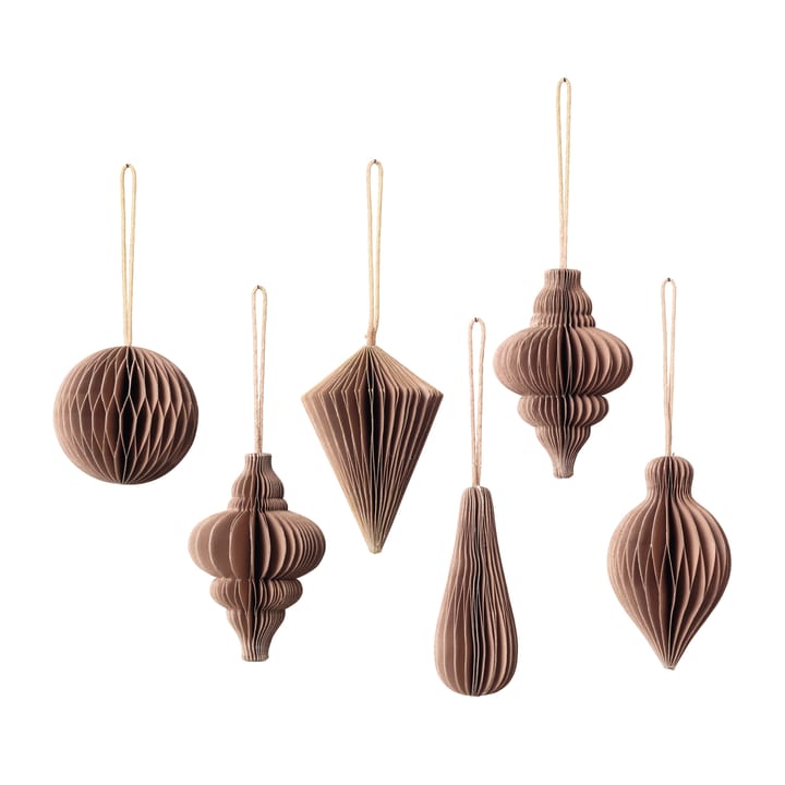 クリスマス ミ��ックスデコレーション 6パック - Indian tan - Broste Copenhagen | ブロスト コペンハーゲン