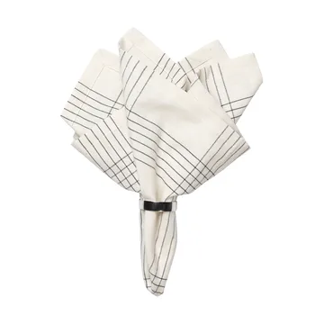 Alice ファブリックナプキン 45x45 cm - Black-natural - Broste Copenhagen | ブロスト コペンハーゲン