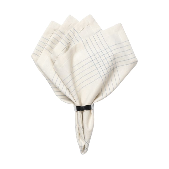 Alice ファブリックナプキン 45x45 cm - Dusty blue-natural - Broste Copenhagen | ブロスト コペンハーゲン