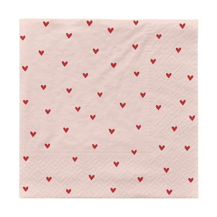 Amor ペーパーナプキン 33x33 cm 20枚 - Soft pink-red - Broste Copenhagen | ブロスト コペンハーゲン