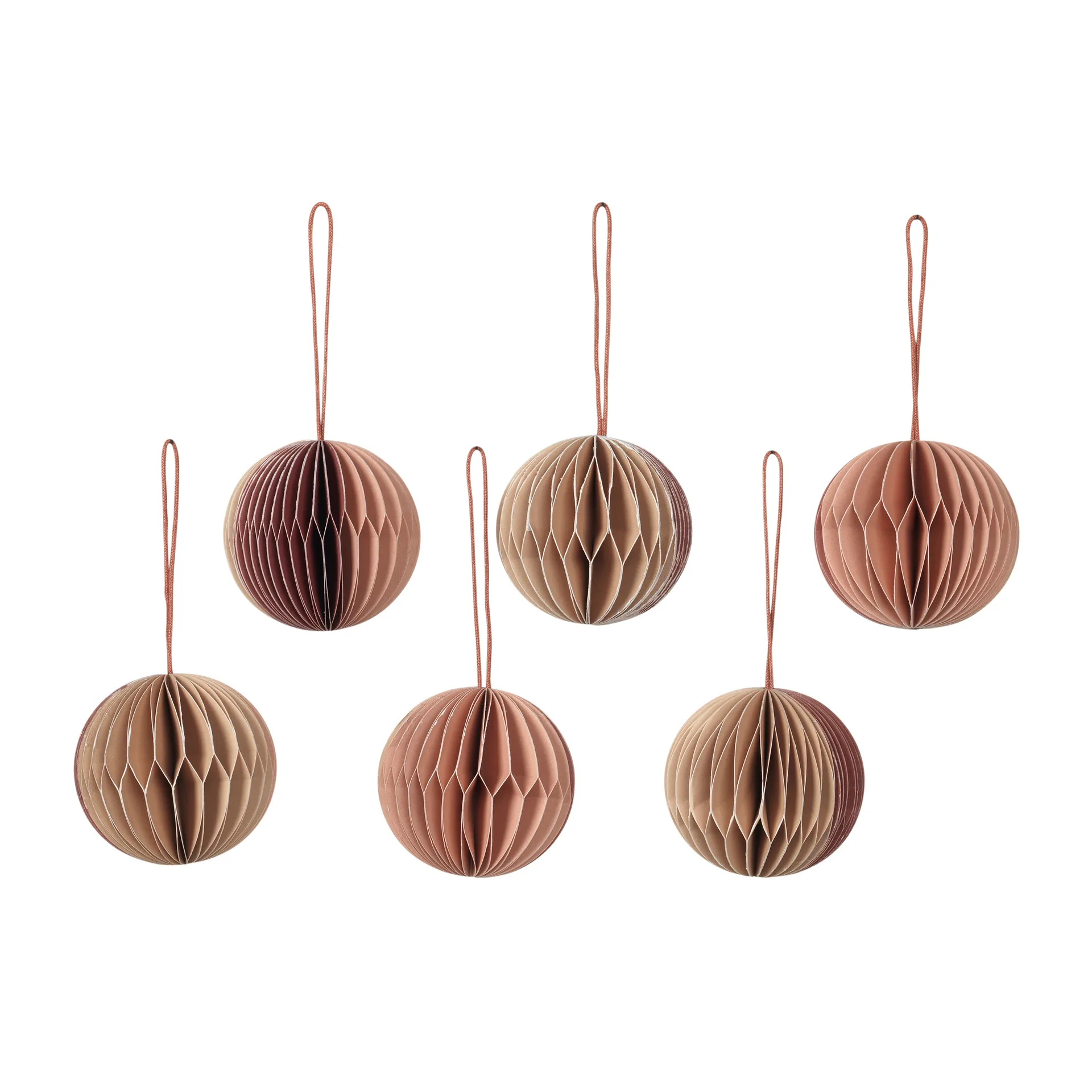 Ball クリスマス オーナメント honeycomb Ø5 cm 6 ピース, Multi/pink Broste Copenhagen | ブロスト コペンハーゲン