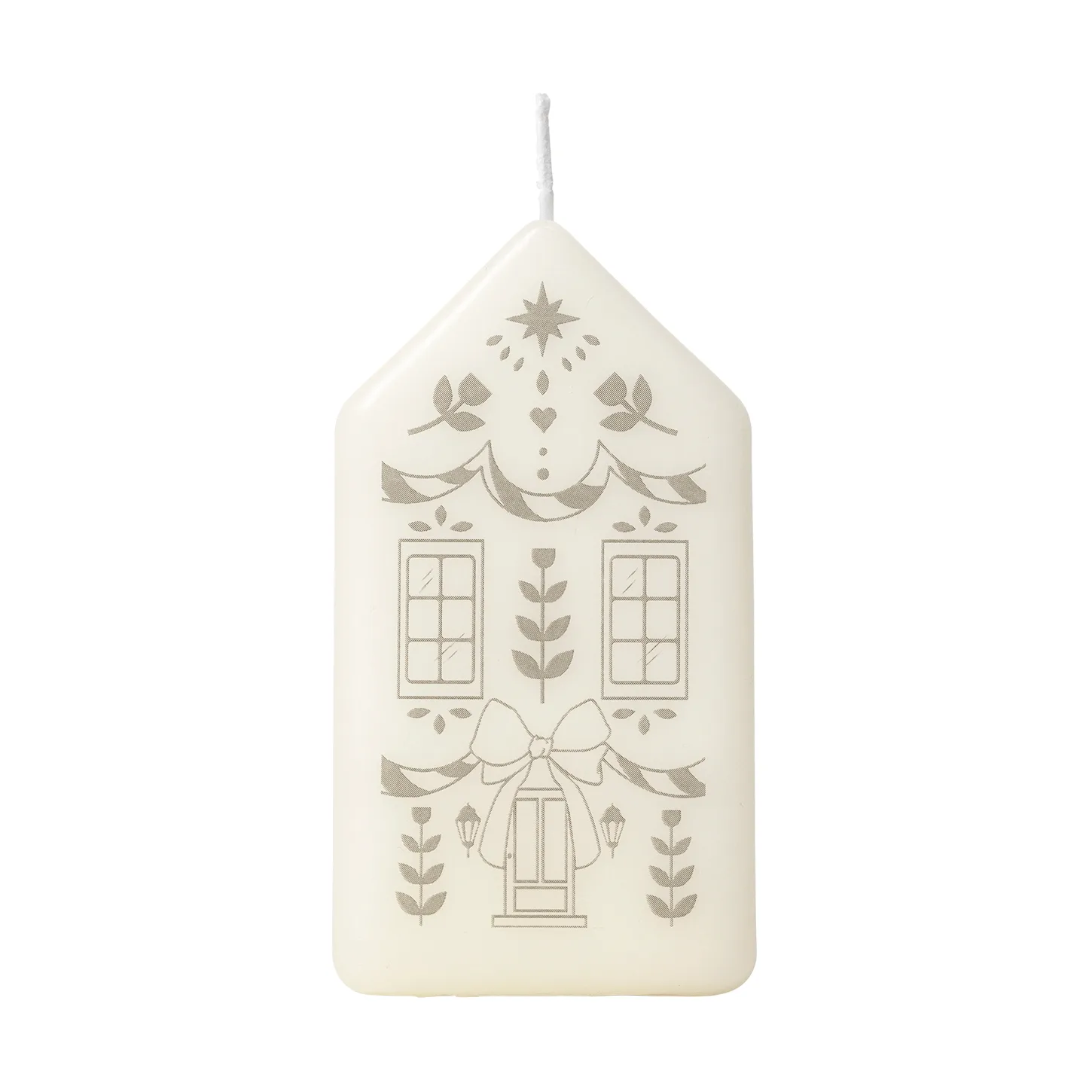 Casa ブロックキャンドル, White-Silver Broste Copenhagen | ブロスト コペンハーゲン