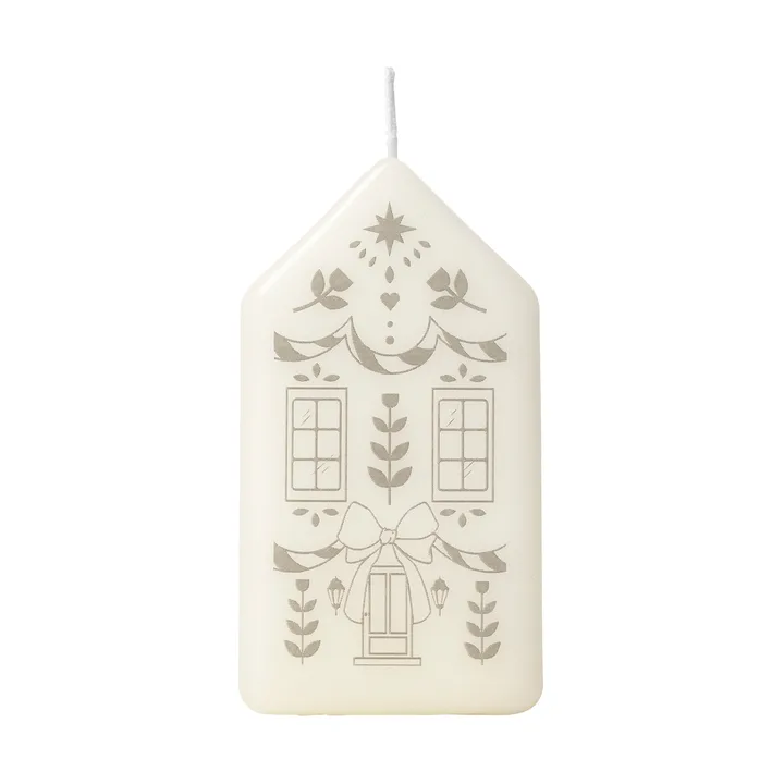 Casa ブロックキャンドル - White-Silver - Broste Copenhagen | ブロスト コペンハーゲン