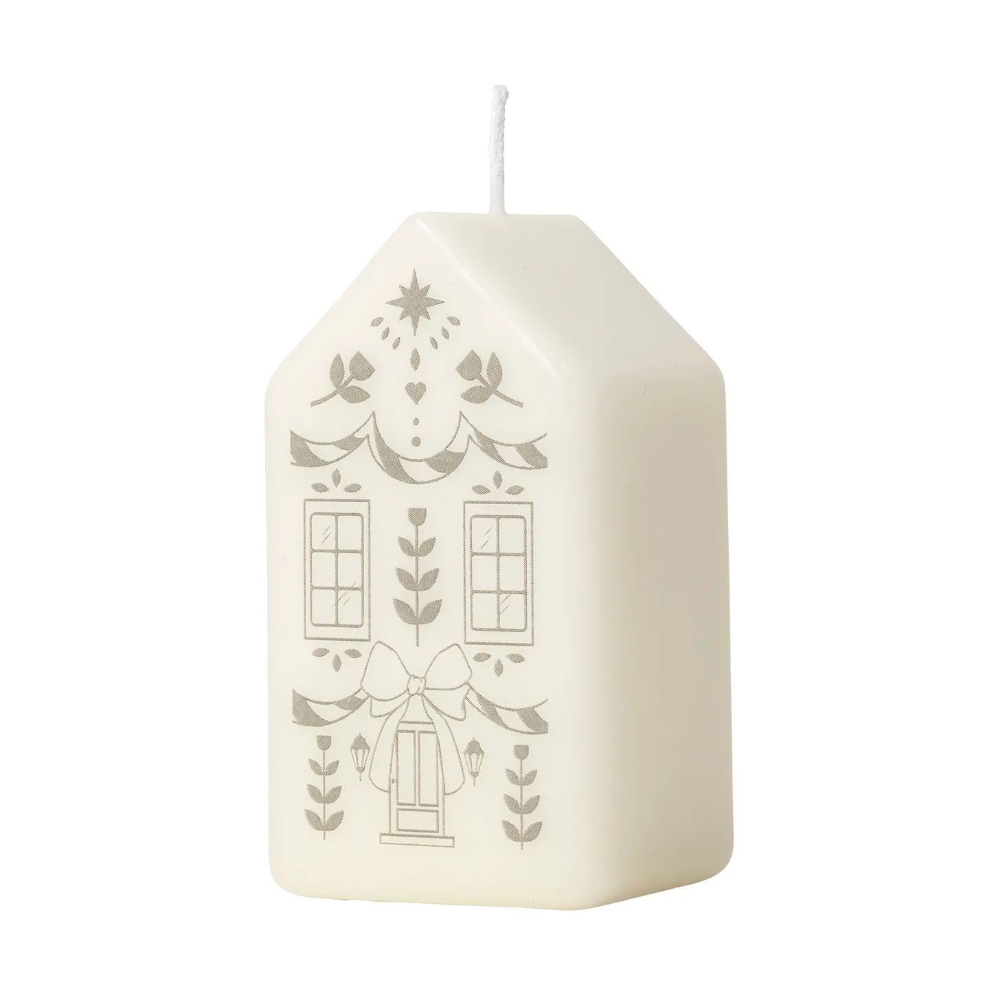 Casa ブロックキャンドル, White-Silver Broste Copenhagen | ブロスト コペンハーゲン