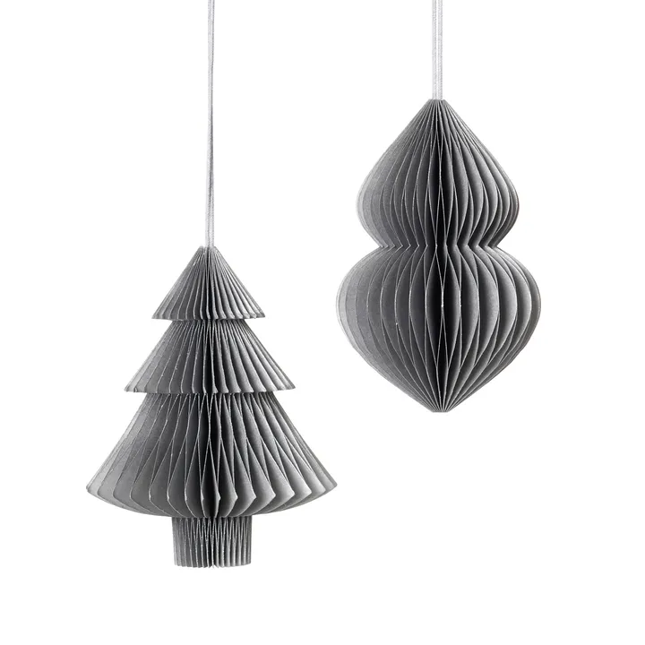 Christmas mix Tree クリスマスオーナメント 2個セット Silver - Broste Copenhagen