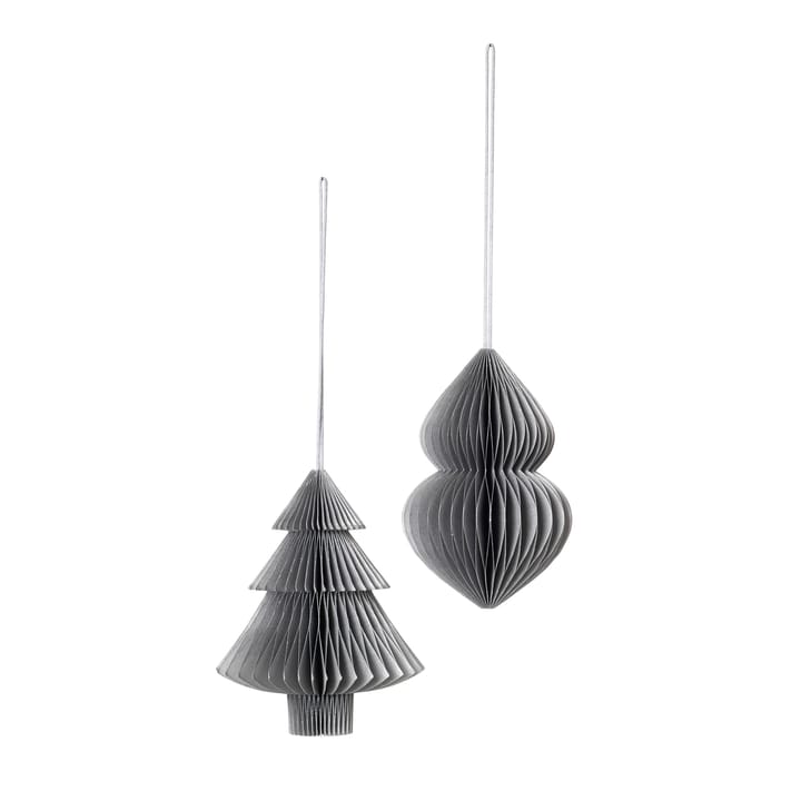 Christmas mix Tree クリスマスオーナメント 2個セット - Silver - Broste Copenhagen | ブロスト コペンハーゲン