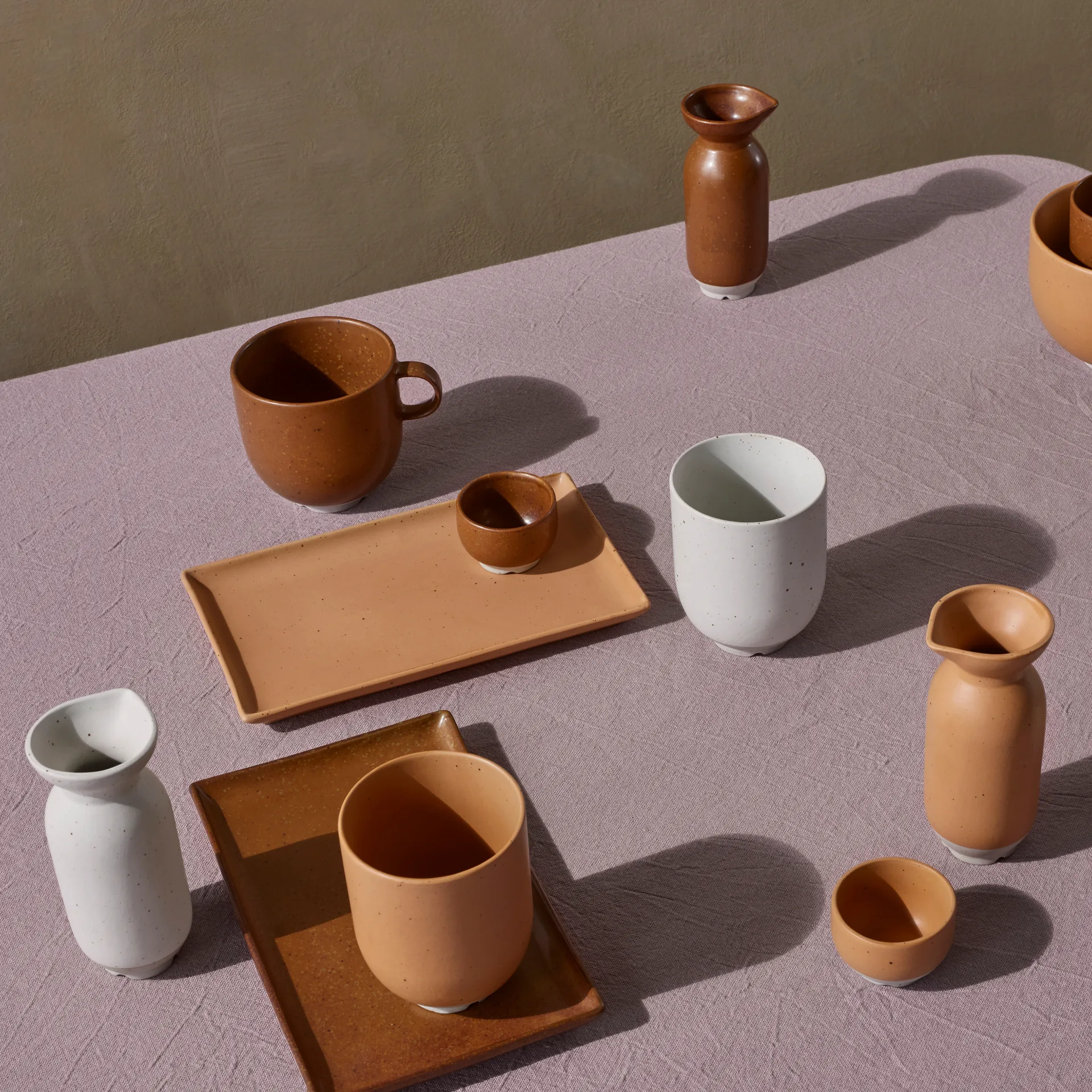 Eli プレート 17.6x20 cm, matte light camel Broste Copenhagen | ブロスト コペンハーゲン