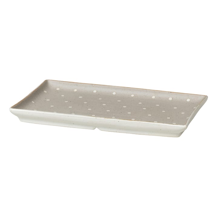 Eli プレート 17.6x20 cm - matte soft light grey dots - Broste Copenhagen | ブロスト コペンハーゲン