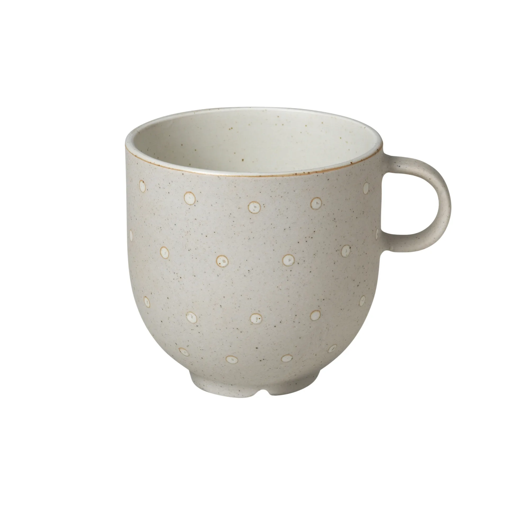 Eli マグ ハンドル付き 20 cl, matte soft light grey dots Broste Copenhagen | ブロスト コペンハーゲン