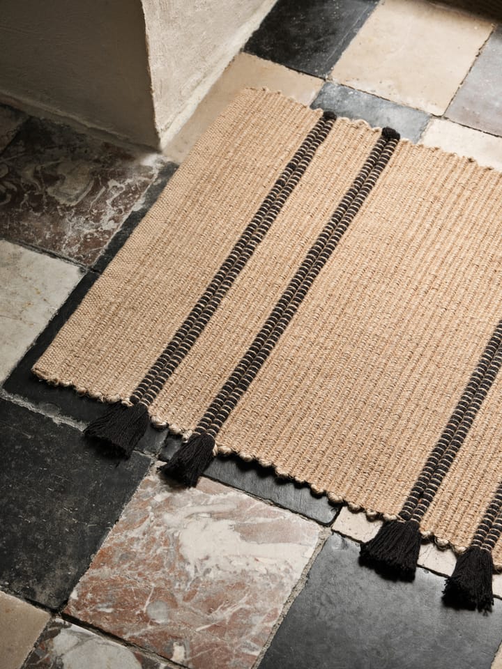 Ezra ドアマット 50x70 cm, Natural-black Broste Copenhagen | ブロスト コペンハーゲン