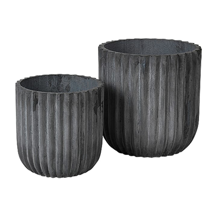 Fiber 植木鉢 2個セット - Charcoal - Broste Copenhagen | ブロスト コペンハーゲン