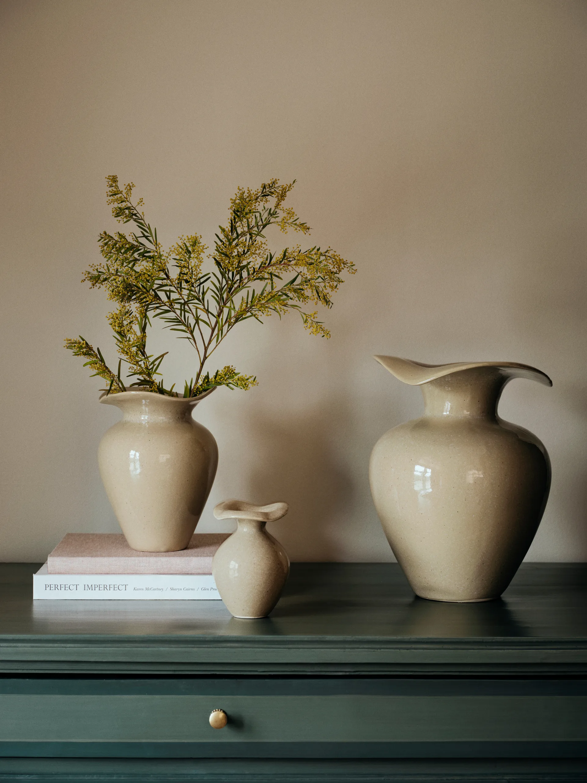 Florentina 花瓶 S 22.5, Beige Broste Copenhagen | ブロスト コペンハーゲン
