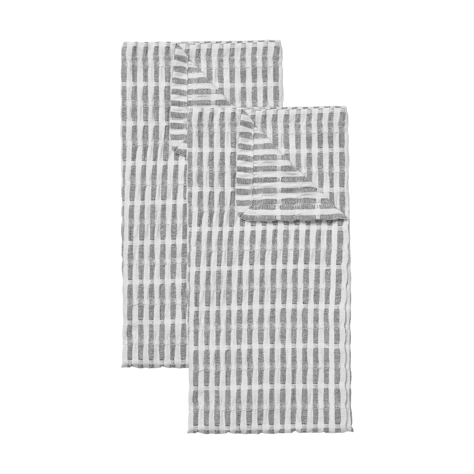 Folke キッチンタオル 50x70 cm 2パック
, Black-natural Broste Copenhagen | ブロスト コペンハーゲン