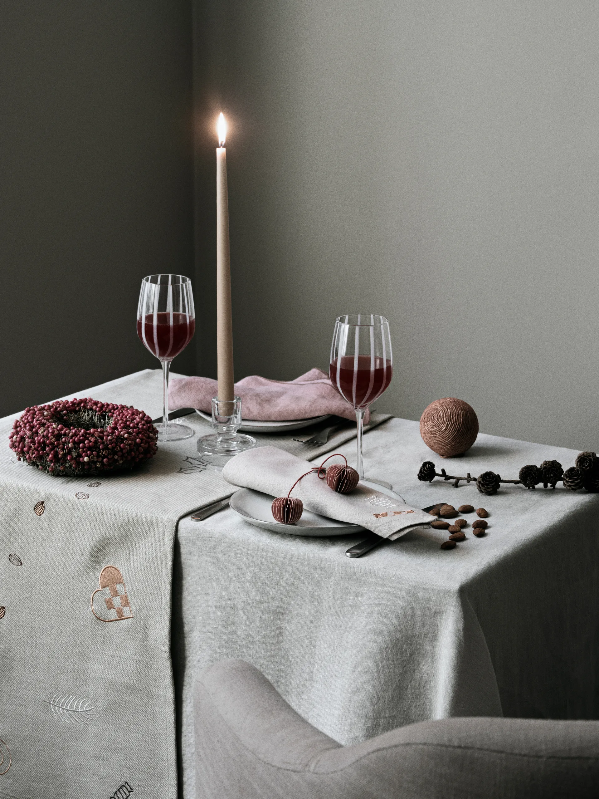 Fryd ファブリックナプキン 45x45 cm 4ピース, Light warm grey-beige Broste Copenhagen | ブロスト コペンハーゲン