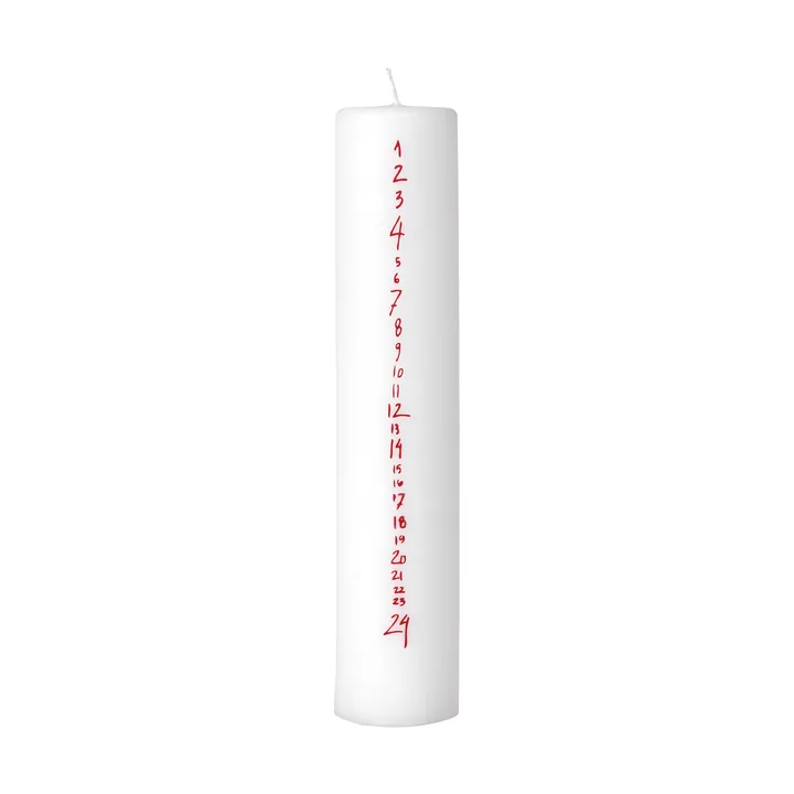 Handwritten アドベントキャンドル - White-Red - Broste Copenhagen | ブロスト コペンハーゲン