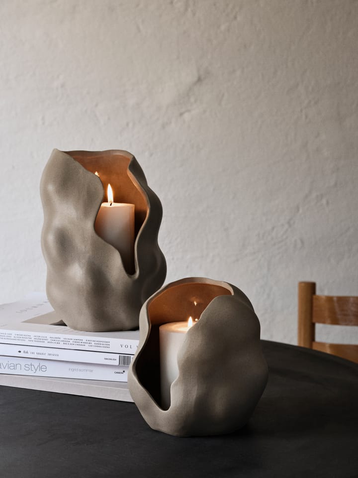 Hekla ティーライトホルダー Ø18.6 cm, Dove grey Broste Copenhagen | ブロスト コペンハーゲン