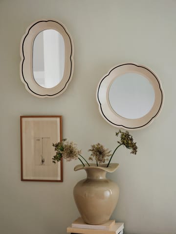 Hilma 鏡 30x45 cm - Off white-black - Broste Copenhagen | ブロスト コペンハーゲン