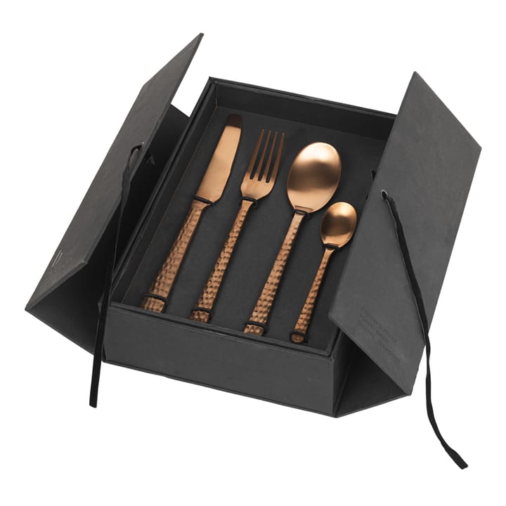 Hune カトラリー 16 ピース - copper hammered - Broste Copenhagen | ブロスト コペンハーゲン