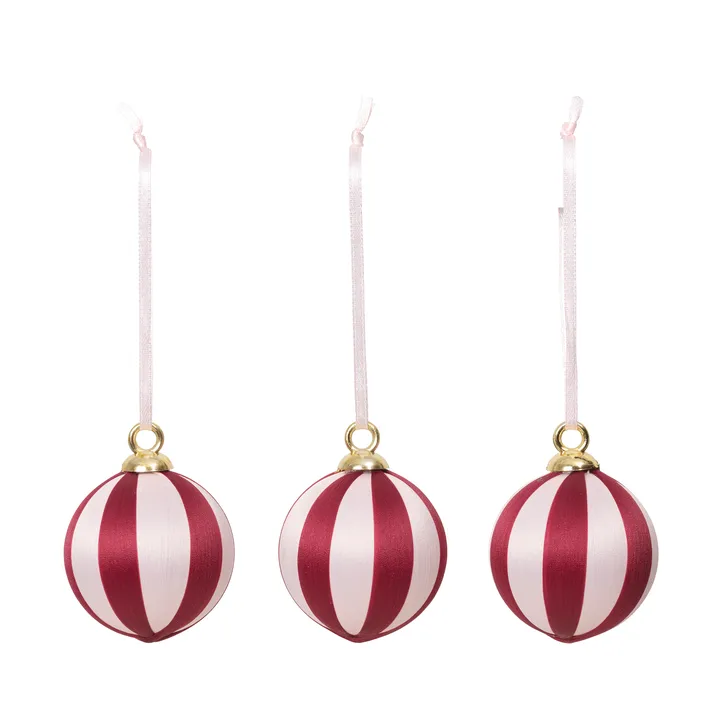 Joy クリスマスオーナメント - Deep Red-Soft Pink - Broste Copenhagen | ブロスト コペンハーゲン