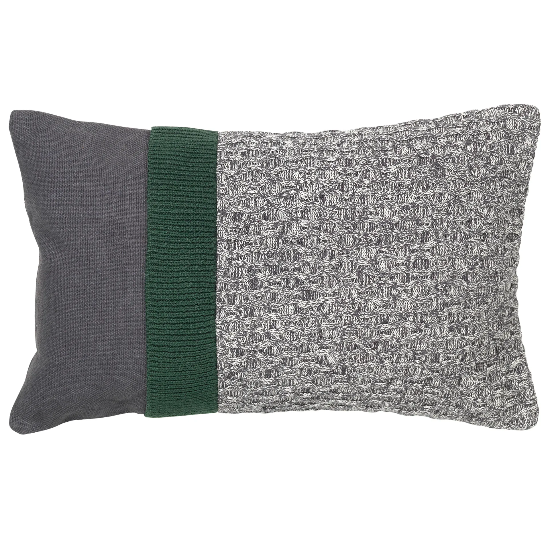 Knit クッションカバー 30x50 cm, Dark grey-sycamore Broste Copenhagen | ブロスト コペンハーゲン
