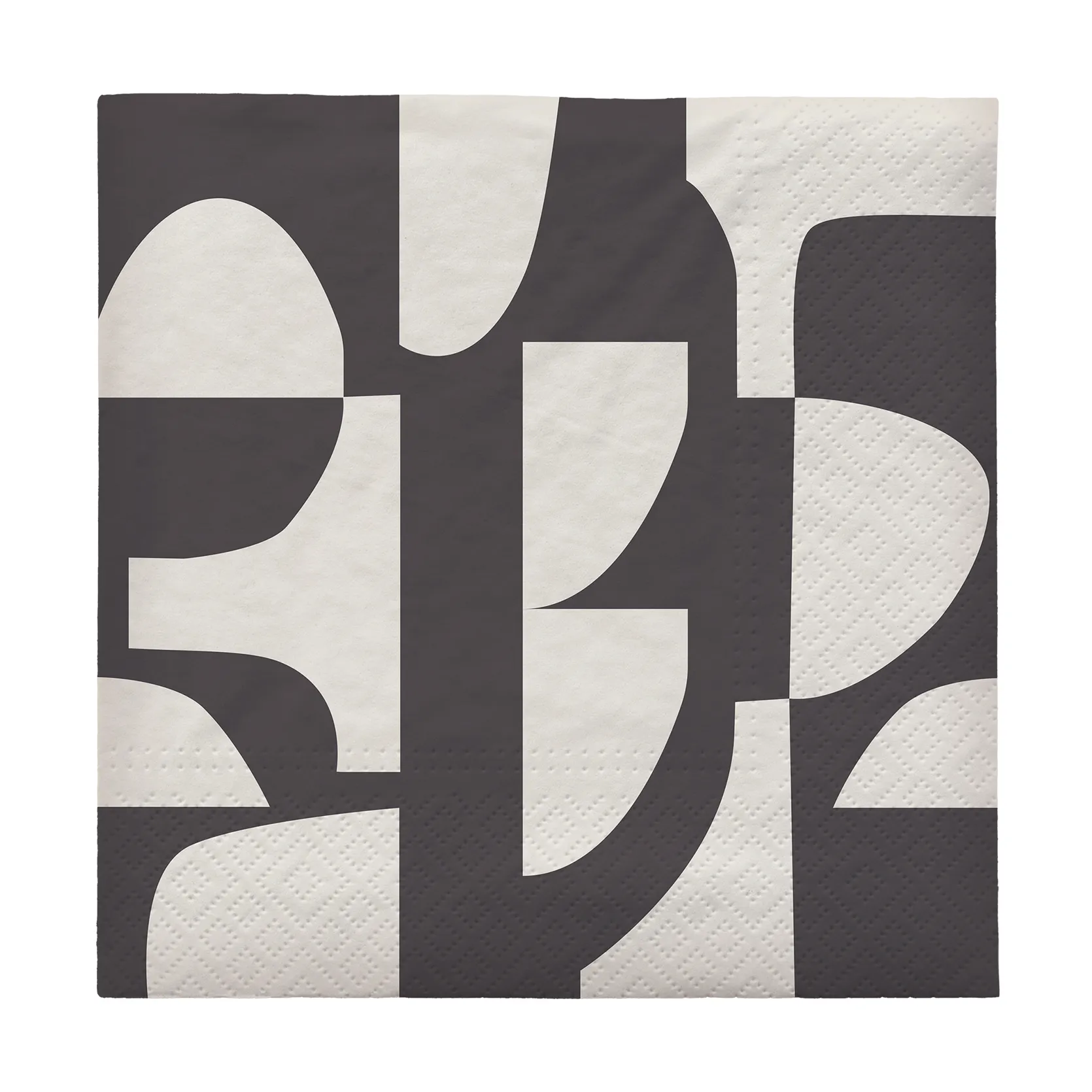 Lara ナプキン 33x33 cm 20枚セット, Black-off white Broste Copenhagen | ブロスト コペンハーゲン