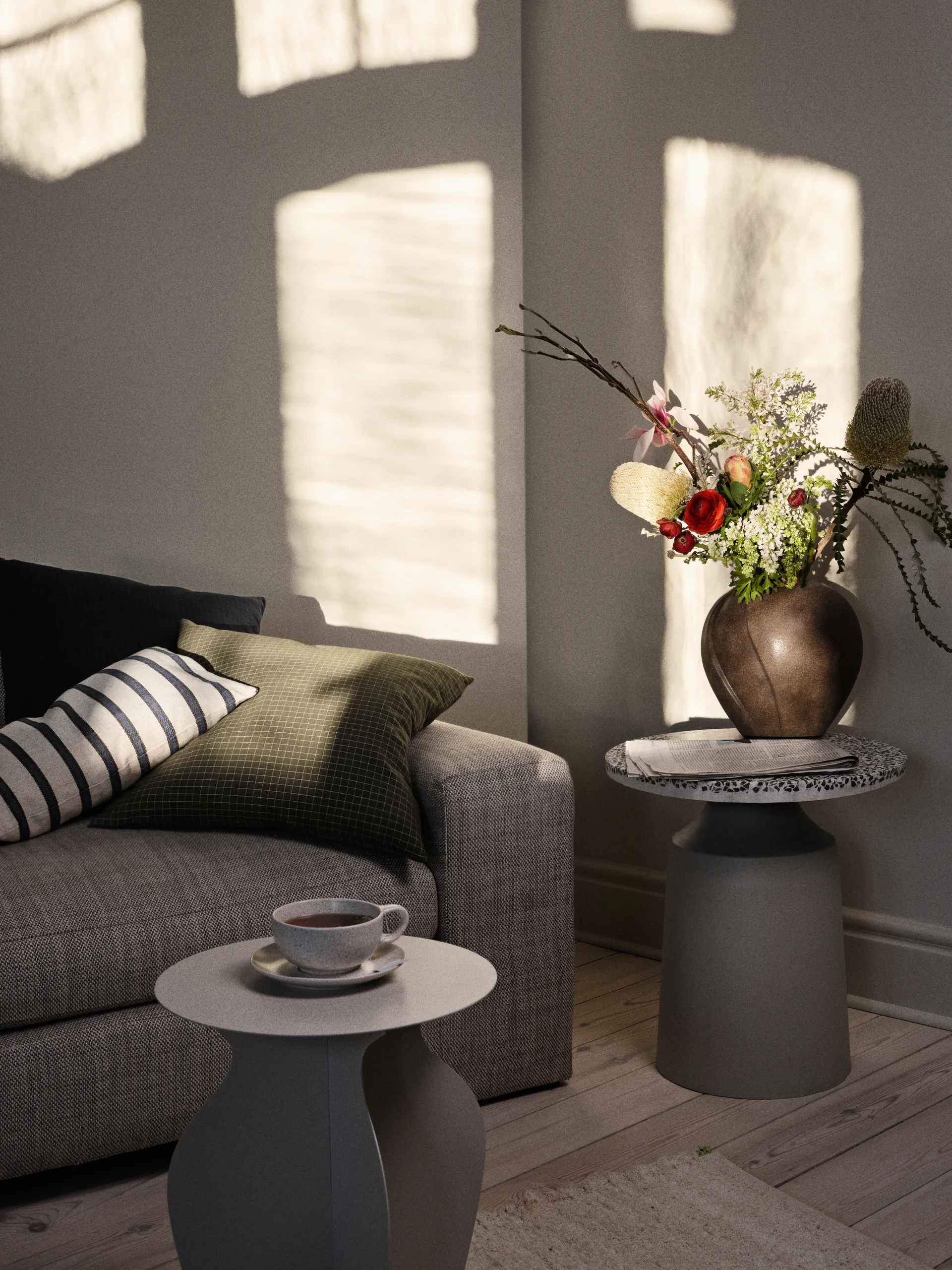 Leda 花瓶 Ø25x25 cm, Antique brown Broste Copenhagen | ブロスト コペンハーゲン