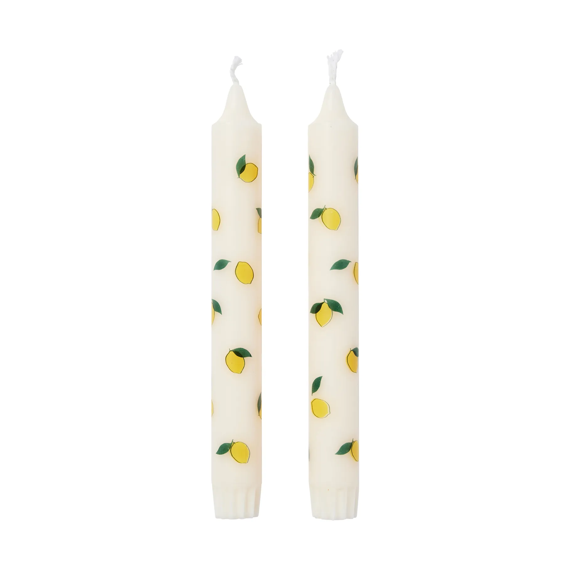Lemon テーパードキャンドル 2本, White-yellow Broste Copenhagen | ブロスト コペンハーゲン