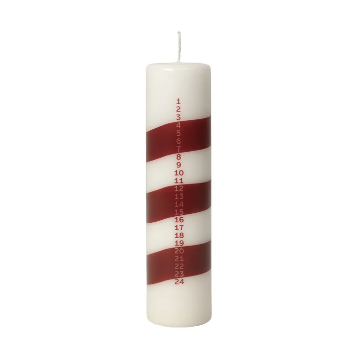 Linea アドベントキャンドル - Off White-Burgundy - Broste Copenhagen | ブロスト コペンハーゲン