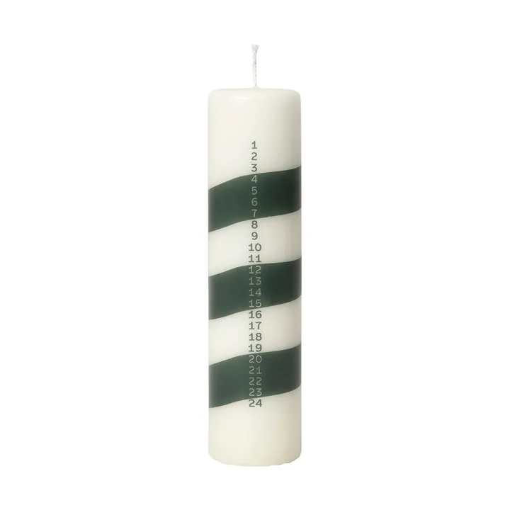 Linea アドベントキャンドル - Off white-dark green - Broste Copenhagen | ブロスト コペンハーゲン