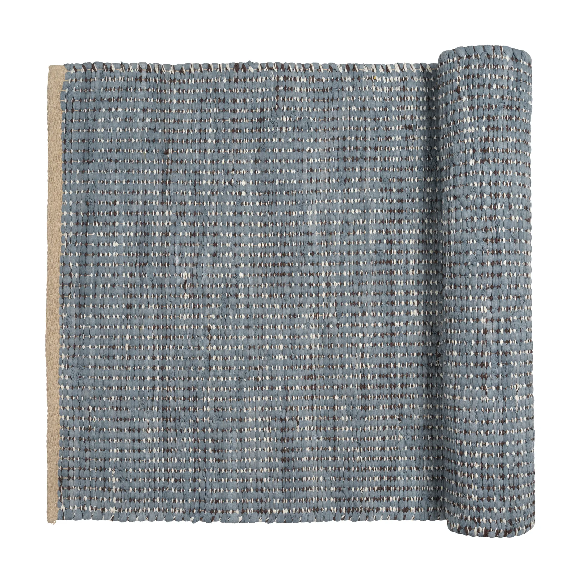 Magda コットン ラグ  70x140 cm, flint stone blue Broste Copenhagen | ブロスト コペンハーゲン