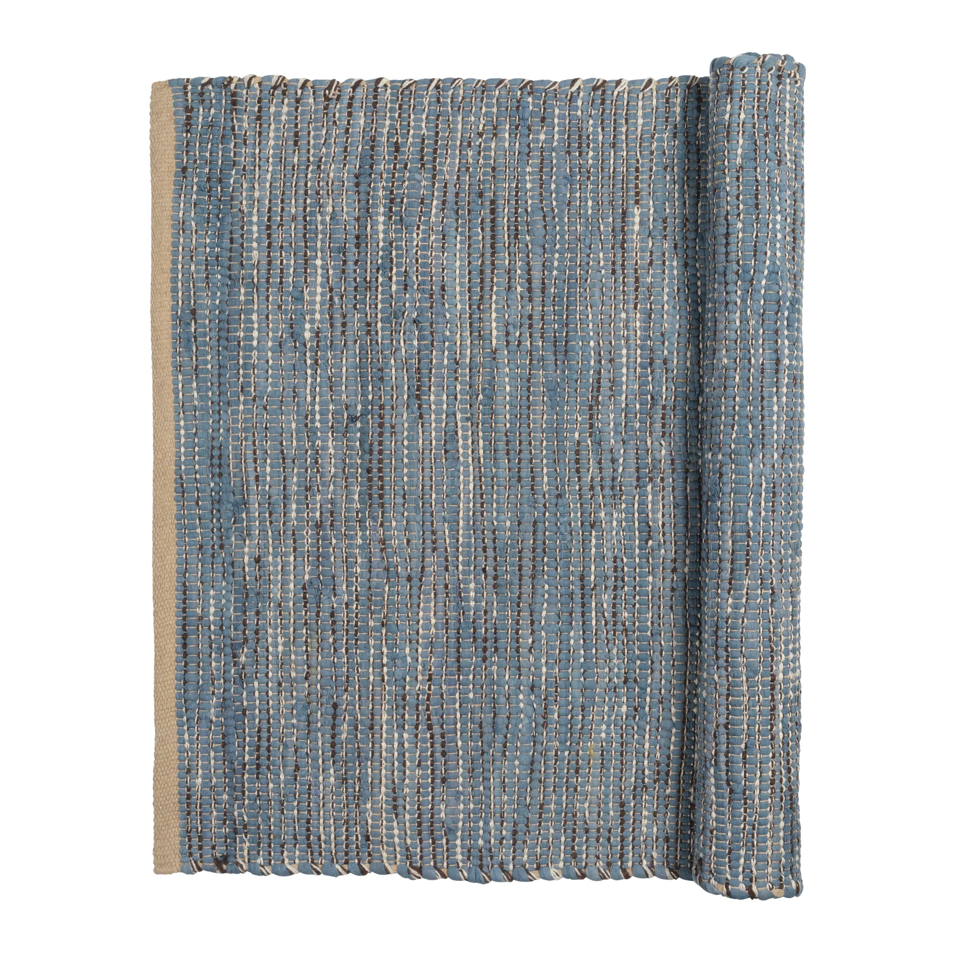 Magda コットン ラグ  80x250 cm, flint stone blue Broste Copenhagen | ブロスト コペンハーゲン